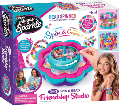 Zestaw do robienia bransoletek Cra-Z-Art Shimmer N Sparkle Spin and Bead Friendship Studio (0884920173392)