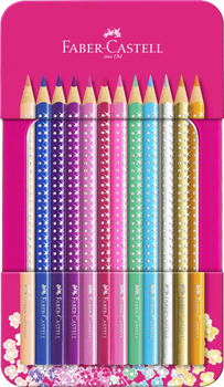 Набір кольорових олівців Faber Castell Sparkl Normal 12 шт (4005402017379)