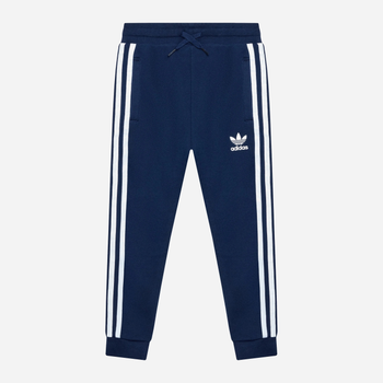 Młodzieżowe spodnie dresowe Adidas HK0353 158 cm Granatowe (4065429237143)