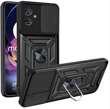 Чехол Camshield c кольцом-подставкой на Motorola G54 black