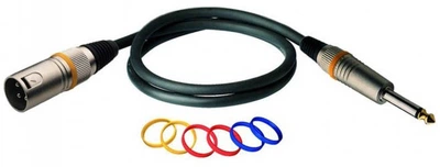 Микрофонный кабель RockCable RCL30381 D6 M - Microphone Cable - XLR (m) / TS Jack (1m)