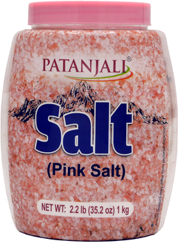 Соль каменная Patanjali Розовая 1 кг (8904422700161)