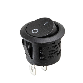 Переключатель on-off 12V круглый 2pin 22*22*16мм 6A 250V 10 125/250V