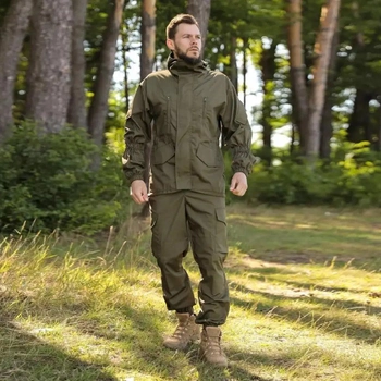 Тактичний літній чоловічий костюм горка Ріп-Стоп куртка та штани Olive 48