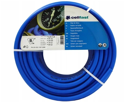 Шланг кисневий Cellfast 6 мм x 3 мм x 50 м синій (CF20020R)