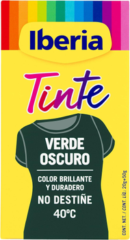 Барвник для одягу Iberia Tinte Colorfast 40 Verde Oscuro 70 г (8411660211330)