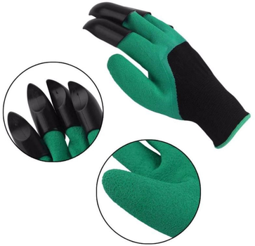 Садовые перчатки Garden Genie Gloves Зеленый 1 пара с когтями (FG22)