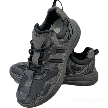 Кросівки чоловічі Dago чорні камуфляжні 45 (ДМ23-03)