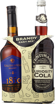 Бренди Valdespino 5 0.7 л 38% + напиток газированный Fentimans Curiosity Cola 0.75 л (1021000055684)