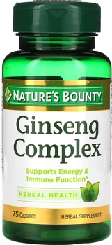 Комплекс женьшеню Nature's Bounty Ginseng Complex 75 капсул (74312119323)