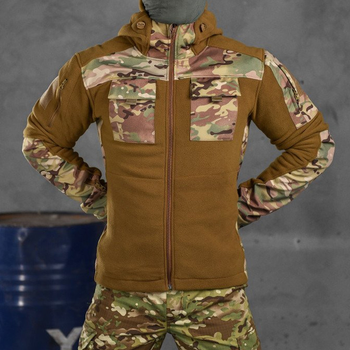 Мужская Флисовая Куртка "Battle combo" с вставками SoftShell койот размер XL