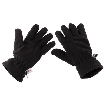 Зимові флісові рукавиці з підкладкою Thinsulate чорні розмір L
