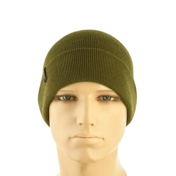 Чоловіча зимова шапка акрил колір олива розмір L/XL