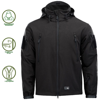 Куртка M-Tac Soft Shell з підстібкою Black 3XL