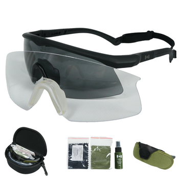 Защитные Очки Revision Ballistic Eyewear с 2-мя сменными линзами и чехлом черные размер универсальный