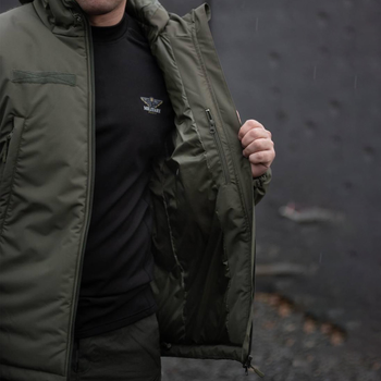 Мужская зимняя куртка "MILITARY" олива размер S