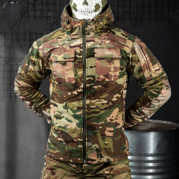 Мужская флисовая Куртка "Battle" с вставками Softshell мультикам размер S