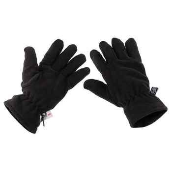 Зимові флісові рукавиці з підкладкою Thinsulate чорні розмір XL
