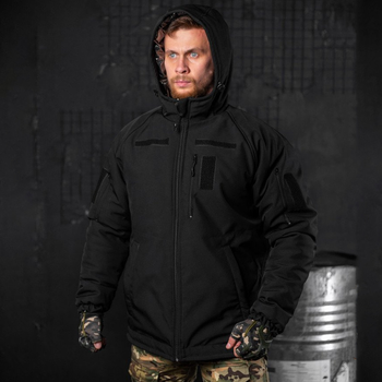 Чоловіча зимова куртка "Patron" Omni-Heat з утеплювачем холлофайбер чорна розмір L