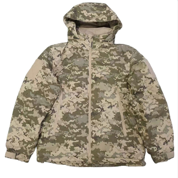 Чоловіча зимова куртка з утеплювачем еко-пух / Вологозахищений бушлат Level 7 з мембранною піксель розмір L