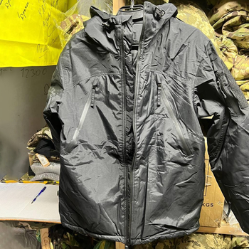 Мембранна Чоловіча Куртка Level 7 з утеплювачем еко-пух чорна розмір XL