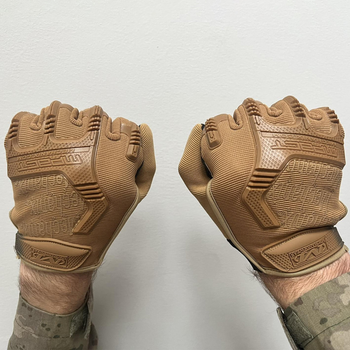 Перчатки Mechanix M-Pact с защитными накладками койот размер L