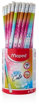 Mini ołówki grafitowe Maped HB Eraser End (851874)