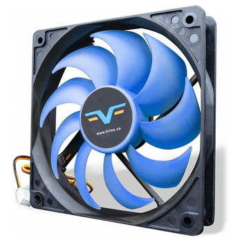 Вентилятор 120 мм, Frime 120x120x25мм 3Pin+Molex 1300rpm FD Bearing Black/Blue (FBF120HB3(1300rpm))