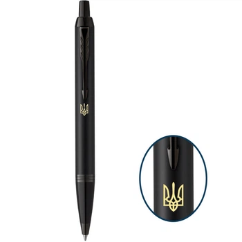Ручка кулькова Parker IM 17 Achromatic Black BT BP Герб України (22932_TR)
