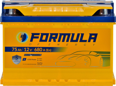 АКБ 75-А/Ч (Formula) Premium (R+) 680A (278х175х190мм.)