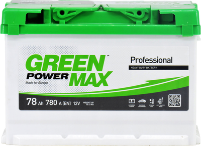 АКБ 78-A/Ч (Green Power Max) (R+) 780А (276х175х190мм.)
