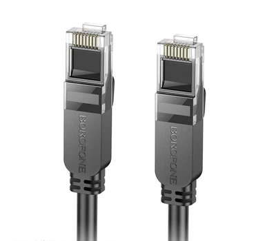 Мережевий кабель BOROFONE BUS01 Category 6 Gigabit network cable(L=1M) Black (6941991103933)