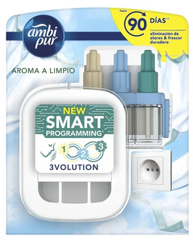 Elektryczny odświeżacz powietrza Ambipur 3volution + wkład Aroma a Limpio dla 3 zapachów 20 ml (8001090761958)