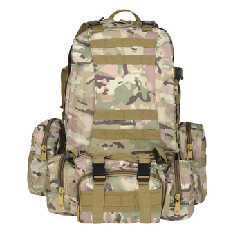 Рюкзак тактичний +3 підсумка AOKALI Outdoor B08 75L Camouflage CP з об'ємними кишенями на блискавці