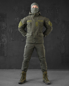 Тактический теплый военный комплект Habber ( Куртка + Штаны ), Камуфляж: Олива, Размер: XXXXL