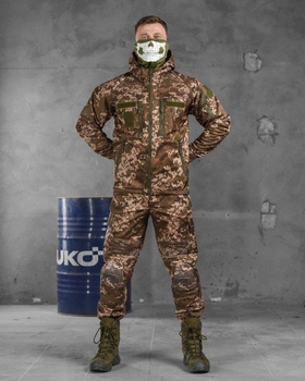 Тактический теплый военный комплект Baron ( Куртка + Штаны ), Камуфляж: Пиксель, Размер: S