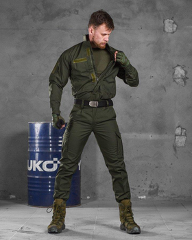 Тактичний військовий костюм Статутний ( Кітель + Футболка + Штани ), Камуфляж: Олива, Розмір: XXL