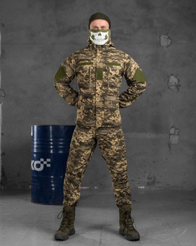 Тактичний військовий костюм гірка Статутний ( Кітель + Штани ), Камуфляж: Піксель ЗСУ, Розмір: S