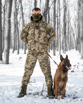 Тактичний зимовий теплий військовий комплект RH-19 ( Куртка + Штани ), Камуфляж: Піксель ЗСУ, Розмір: XXXL