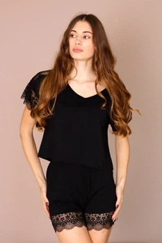 Комплект: блуза и шортики Komilfo 40(XS) Черный (94804)