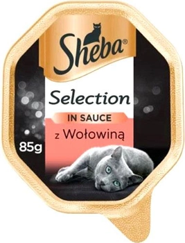 Вологий корм для котів Sheba Selection з яловичиною в соусі 85 г (5900951290534)