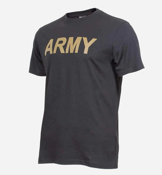 Футболка Mil-Tec армійська бавовняна L T-shirt M.druck 'Army' Black (11063002-904-L)