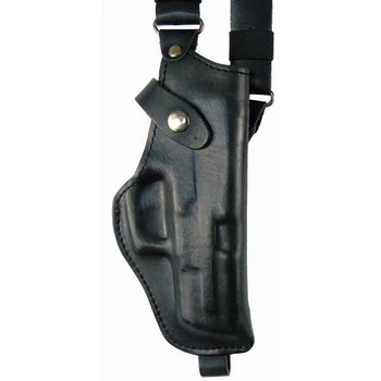 Кобура оперативная Glock 17 кожаная формованная с комбинированным креплением вертикальная