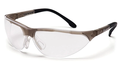 Захисні тактичні окуляри Pyramex Rendezvous Crystal Gray (clear) Anti-Fog, прозорі в сірій напівпрозорій оправі