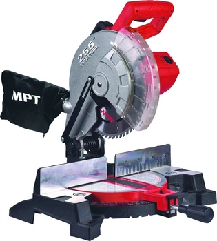 Станок торцовочный для дерева MPT "PROFI", 2200 Вт, 255х25.4 мм, 4500 об/мин. Black and Red (MMS2503)