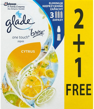 Освіжувач повітря Glade Touch & Fresh Лимон 3 x 10 мл (5000204778861)