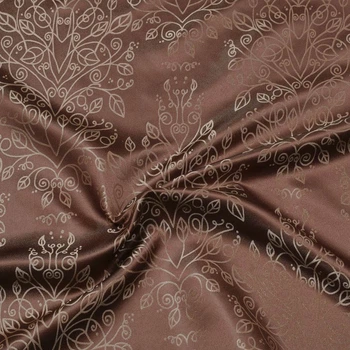Жаккард двухсторонний деревья коричнево-золотистый, ш.280 (31425.042)