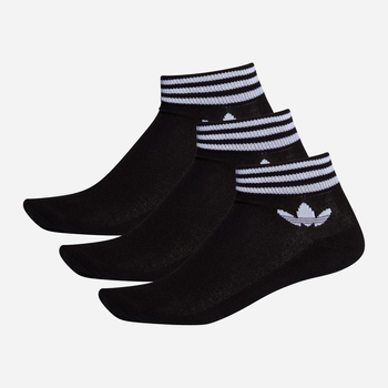 Zestaw damskich skarpet bawełnianych Adidas Trefoil Ankle Socks (EE1151) 35-38 3 par Czarny (4061619042610)