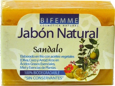 Mydło Ynsadiet Bifemme Jabón Natural Sandalo naturalne w kostce 100 g (8412016351694)