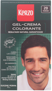 Farby do włosów Kerzo Dye For Man Cream Gel 20 Brown 100 g (3140100137514)